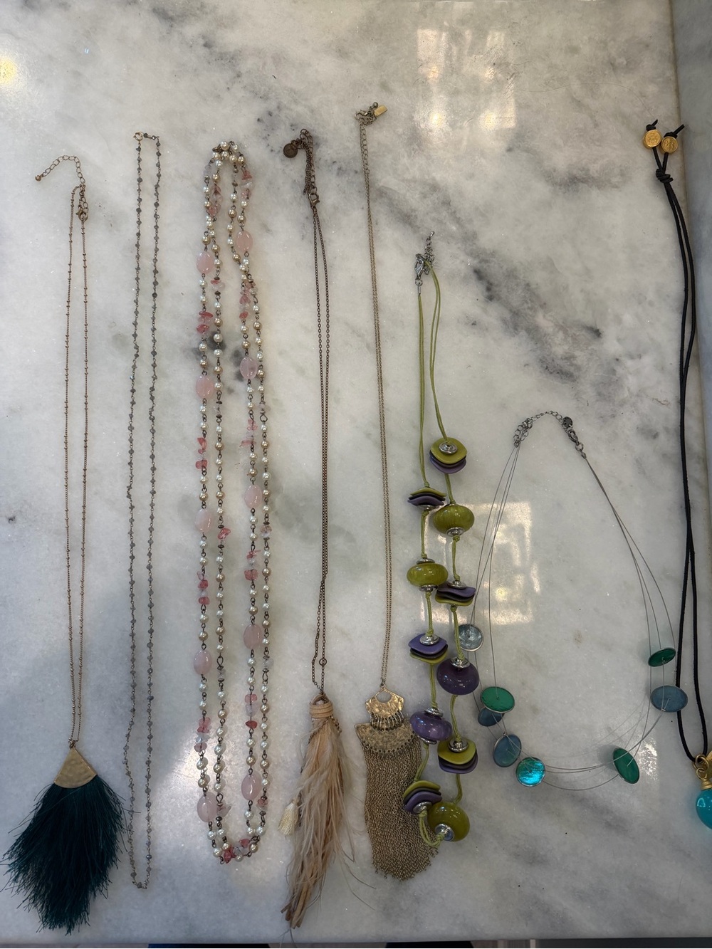 Set of 8 costume jewelry necklaces J Jill Soft Surroundings and Various